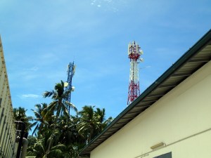 Fully operational communications tower.